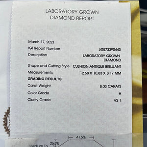 Lab 8.03ct H VS1