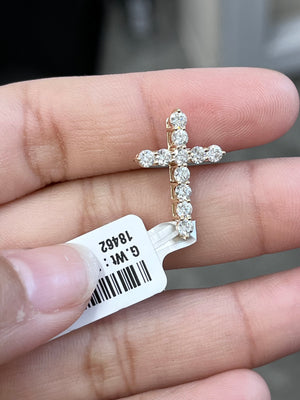 *Premade* 0.88 CT Lab Diamonds Cross Pendant