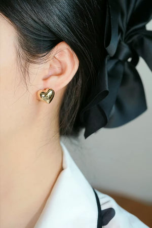 18K Yellow Gold Stud Earrings for Women