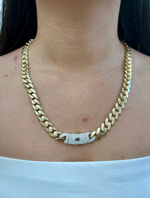 0.944 cttw 22 inches 14k Gold Cuban Link Chain