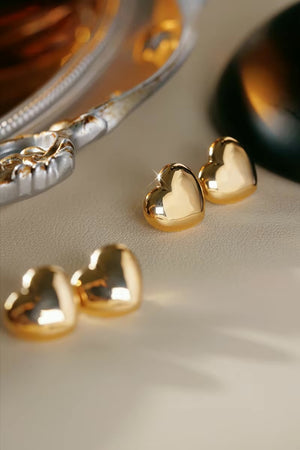 18K Yellow Gold Stud Earrings for Women