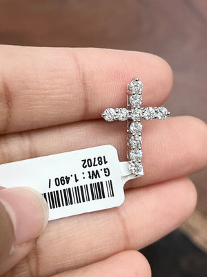 *Premade* 0.88 CT Lab Diamonds Cross Pendant