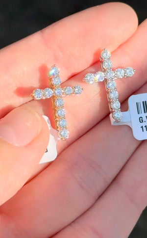 1 ct+ Lab Diamond cross pendant