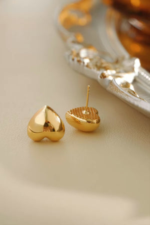 18K Yellow Gold Stud Earrings for Women