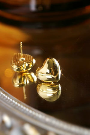 18K Yellow Gold Stud Earrings for Women