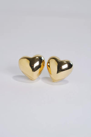 18K Yellow Gold Stud Earrings for Women