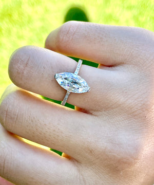 Lab 2.28ct E VVS Antique Moval