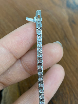14k 5.50ct - 5.56 ct Lab 7 inches Tennis Bracelet