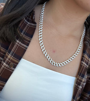 10.55 cttw 14k Gold 22 Inches Cuban Chain