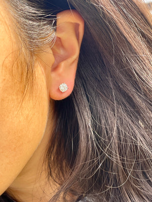 14K LAB 1.24 CTTW EF VVS/VS STUDS