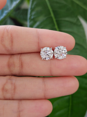 IGI certified 2ct+2 ct E VVS 2 White 4 Prongs Martini Studs