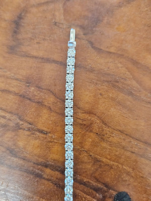 *Nicole* take out 2 p.c and make studs 4.74 ct Lab 7 Inches Tennis Bracelet