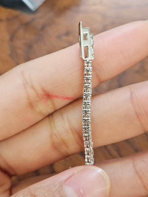 11.55 CT Lab 17 Inches Graduated Tennis Bracelet
