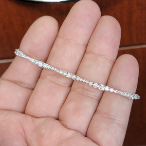 Wavy Graduated Diamond Tennis Bracelet