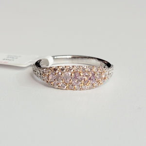 Pink Diamond Cluster Ring