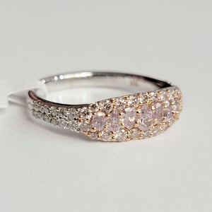 Pink Diamond Cluster Ring