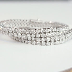 Double Row Diamond Tennis Bracelet