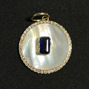 Mother of Pearl & Kyanite Pendant