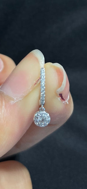 Halo Diamond Dangle Earrings