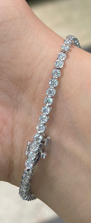 Bezel Set Tennis Bracelet