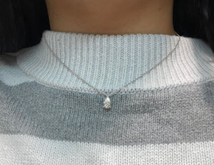 Pear Shaped Lab Diamond Solitaire Pendant
