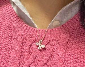 Rose Cut Diamond Butterfly Pendant