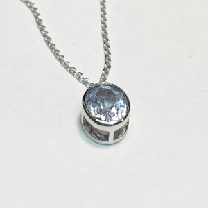 Bezel Set Oval Sapphire Pendant