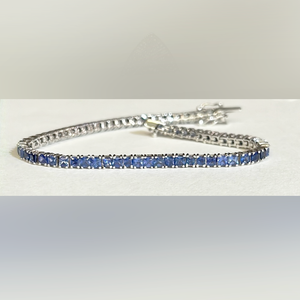 Blue Sapphire Tennis Bracelet