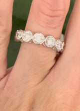 White gold bezel set 3.09ct lab diamond 3/4 eternity band