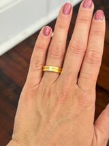 Size 8.75 yellow gold emerald cut lab diamond band