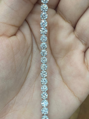 9.2CT Lab 7inches White Gold Tennis Bracelet