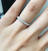 0.60 cttw Lab diamonds half way wedding band