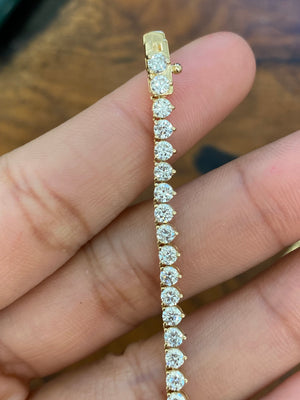 10.80 CT Lab 16 inches Yellow Tennis Necklace