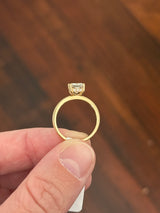 IGI certified cushion cut lab diamond ring. Center stone is 1.4cts