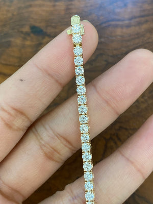5.40 CT Lab 7 Inches Yellow Tennis Bracelet