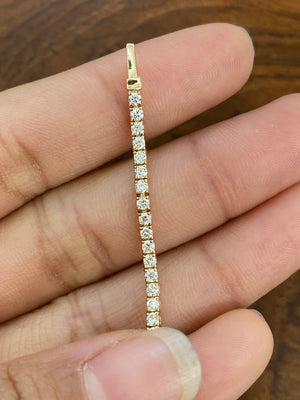 2.24 CT Lab 7 Inches Yellow Tennis Bracelet