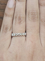 1 ct Natural Rose Cut Diamond Eternity Band