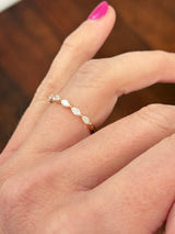 Rose gold 0.54ct marquise lab diamond band