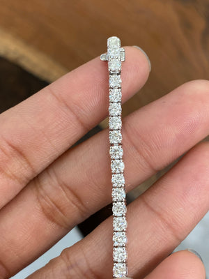 14k 5.42 CT Lab 7 Inches Tennis Bracelet