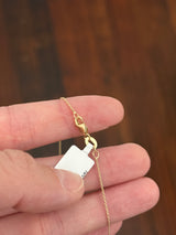 Yellow gold 0.75ct lab diamond clover necklace