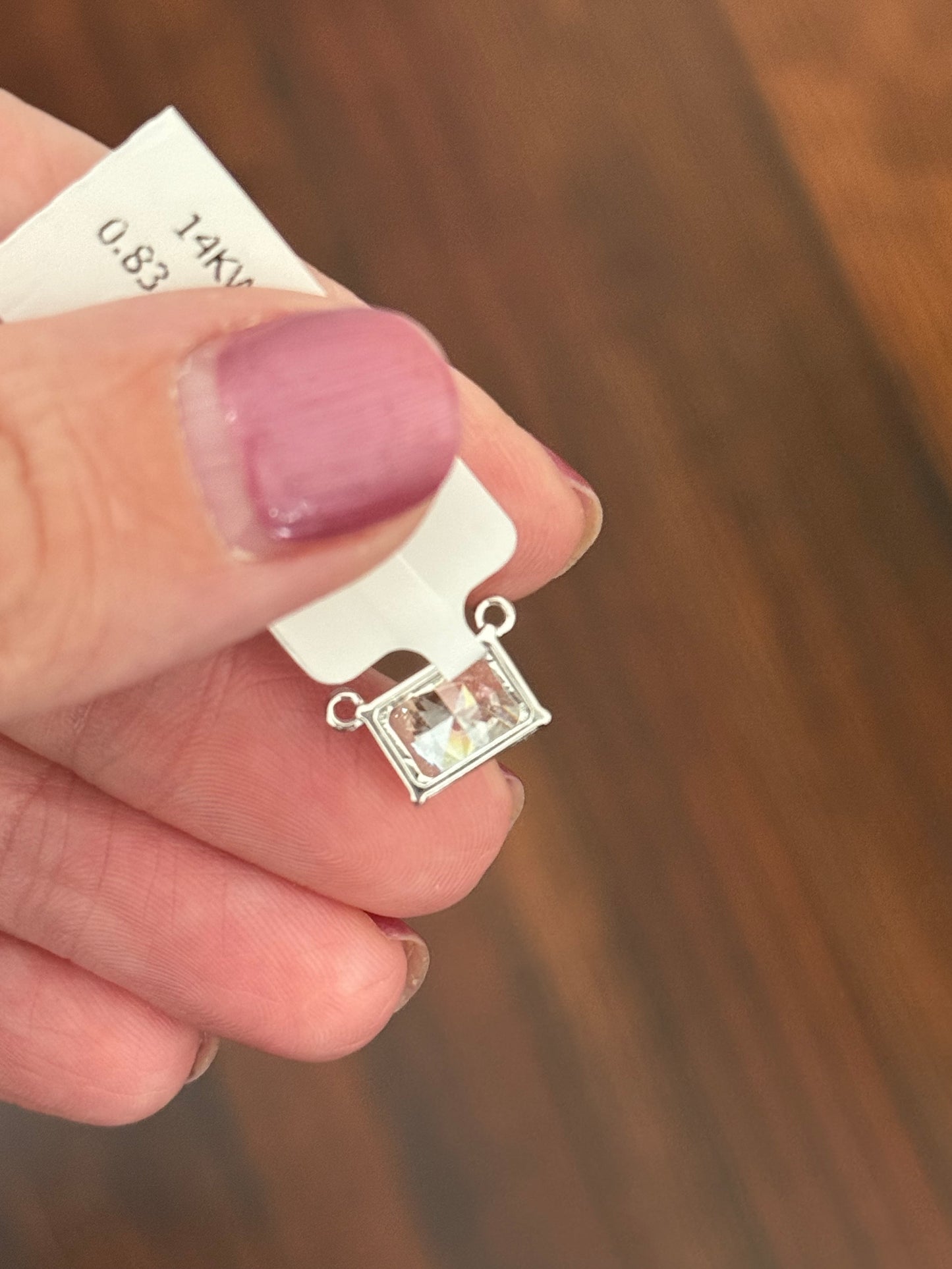 White gold IGI certified 2.1ct radiant lab diamond pendant