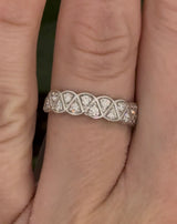 White gold lab diamond band