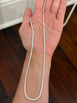 18” 4 prong white gold 12ct lab diamond tennis necklace
