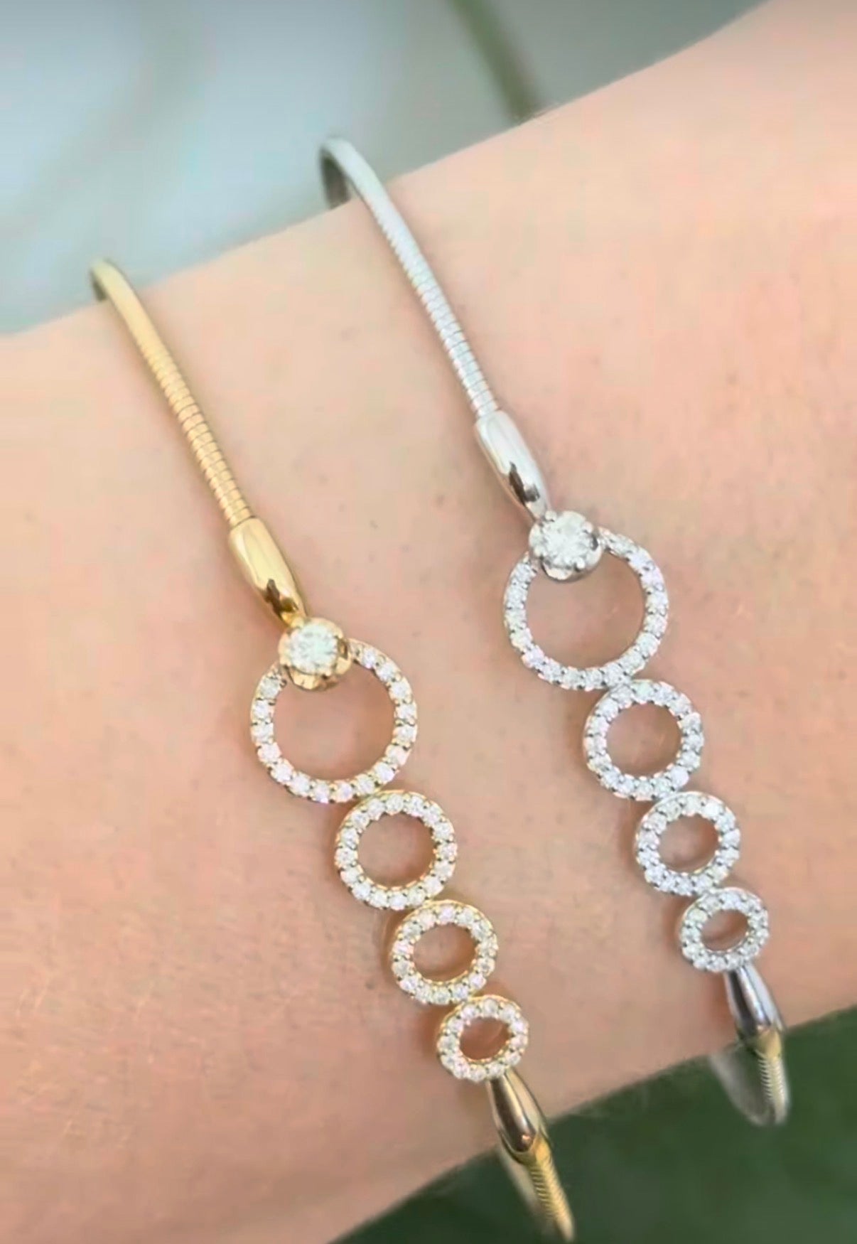 Lab diamond flex bracelets