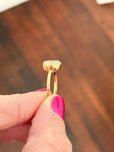 Yellow gold IGI certified 2ct round lab diamond ring