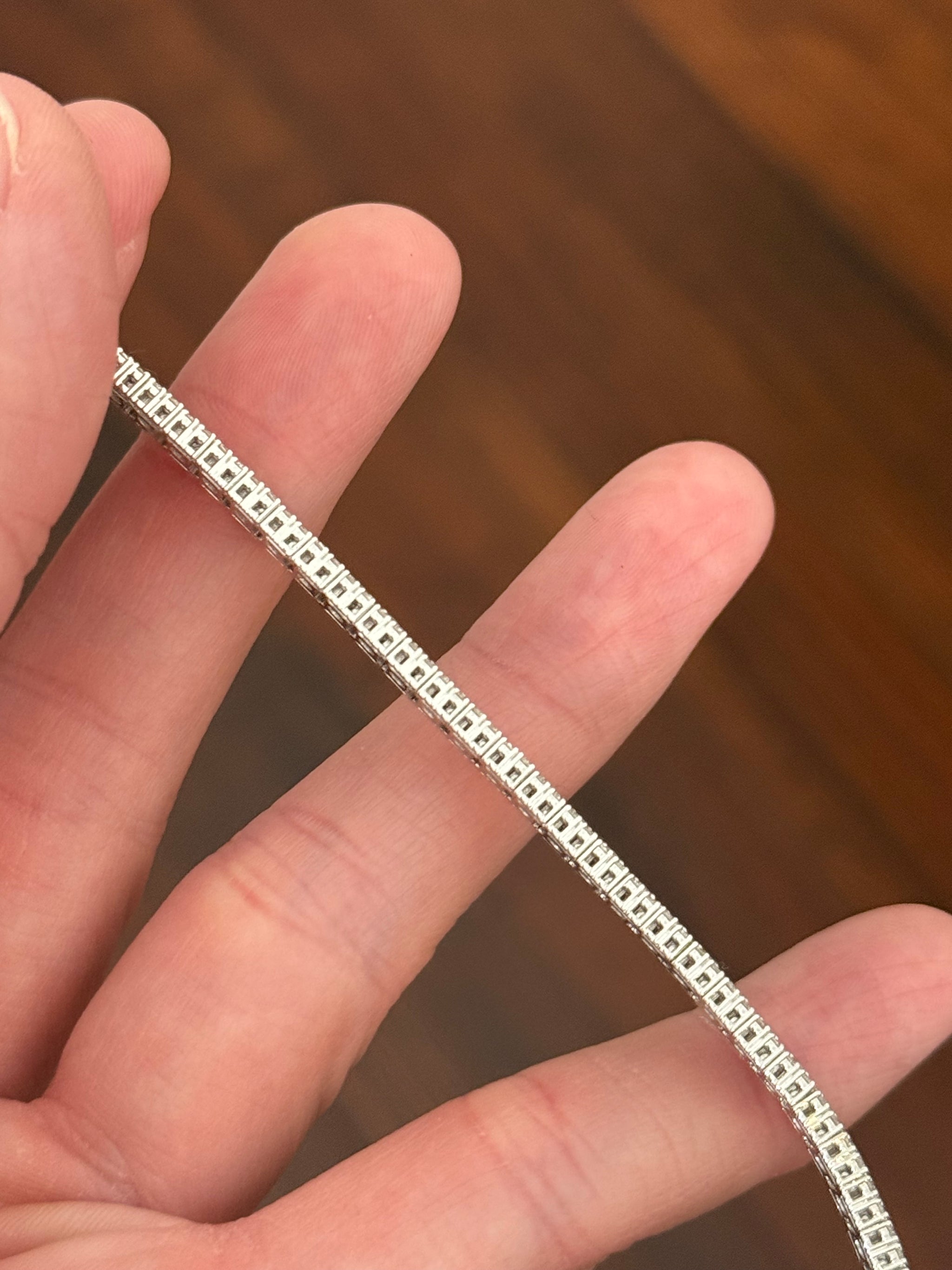 White gold 5.66cts lab diamond bracelet