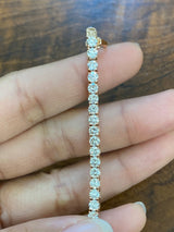 6.85 CT Lab 7 Inches Rose Tennis Bracelet