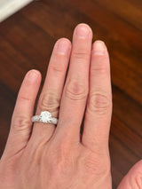 White gold lab diamond ring