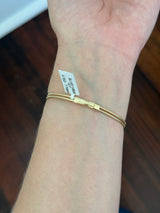 Yellow gold 0.72ct natural diamond flex bracelet
