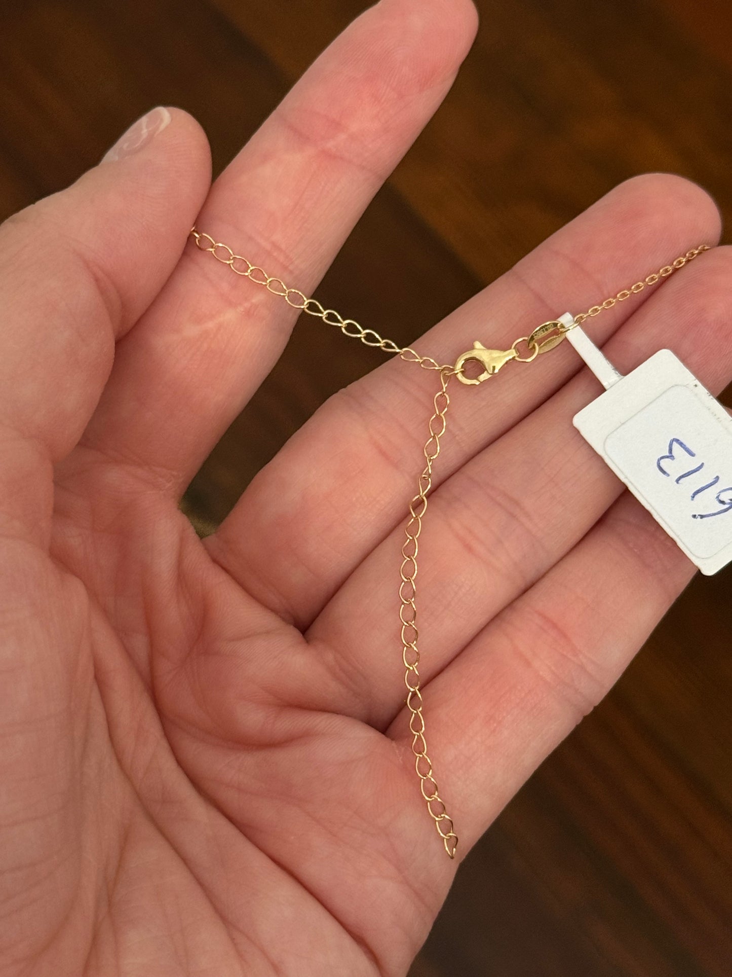 Yellow gold pear shaped lab diamond necklace. Center stone 2.07cts and measures 11x6.6mm. Chain is 16” with an adjustment of 4” to make as long as 20”.